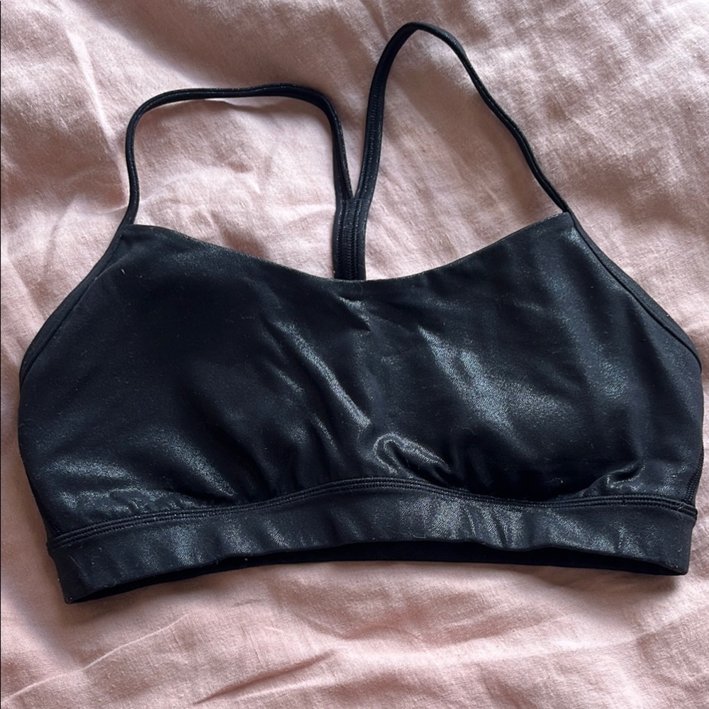 Lululemon glimmery Black Sports Bra